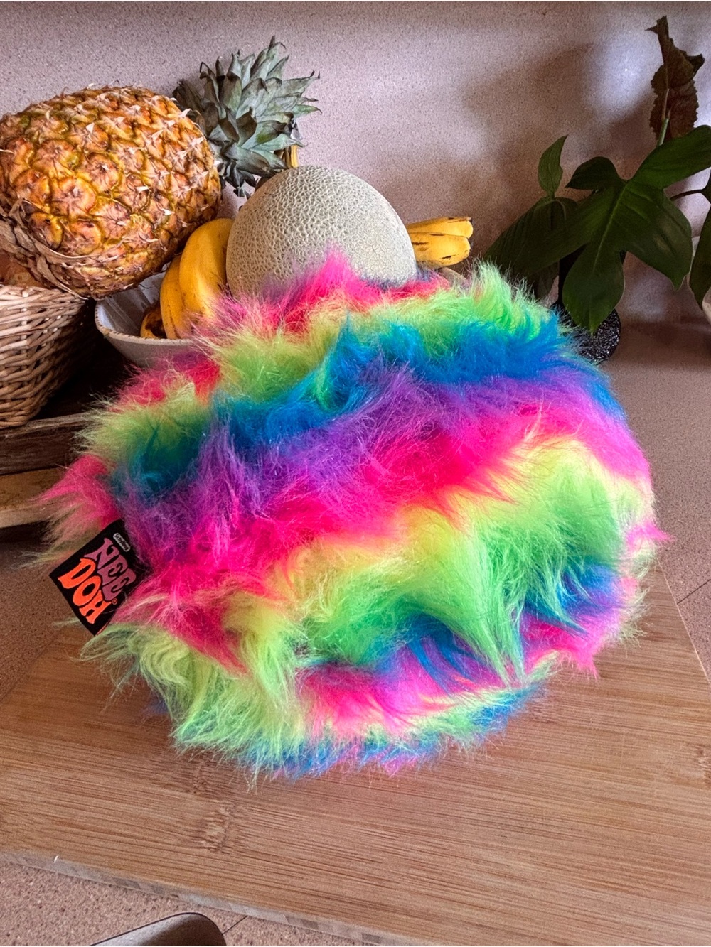 Original Needoh Dohzee Fluffy Rainbow Ball - Sold Out Everywhere!
